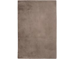Fluffy Vloerkleed | Tapijt | Chaplin | Uni | Taupe | 60x110 cm