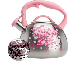 Fluitende Theeketel Roestvrij Staal met Kleurveranderende Indicator - 2,5 Liter - Roze