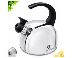 Fluitketel 1,5 Liter – RVS Waterketel voor Inductie & Gas – Zilver