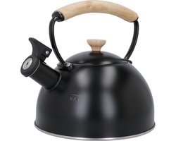 Fluitketel, 1.6 L, RVS, Hout, Zwart - La Cafetière