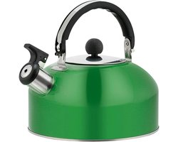 Fluitketel 3 L - Waterketel RVS - Koken Buiten - Inklapbare Handgreep - 3 Liter - Oranje