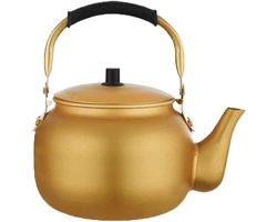 Fluitketel Aluminium - Theepot Waterkoker - Water Koken - Verdikte Bodem - 2L - Geel