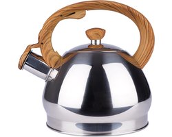 Fluitketel Edelstaal Zilver 1,5 l - Waterketel met Fluitje - Waterkoker