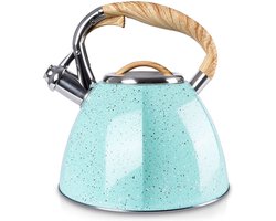 Fluitketel Geëmailleerde Blauw 3 l - Waterketel met Fluitje - Waterkoker