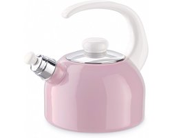 Fluitketel Plus 2 Liter - Klassiek Emaille Roze