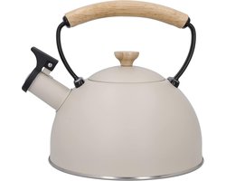 Fluitketel RVS 1.6L met Houten Handvat - Geschikt voor alle warmtebronnen inclusief inductie