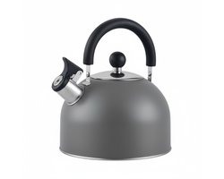 Fluitketel – RVS – Donkergrijs – Met Nylon Fluit – Geschikt voor Gas, Inductie, Keramisch & Elektrisch – 2,5L