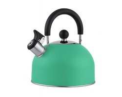 Fluitketel – RVS – Groen – Met Nylon Fluit – Geschikt voor Gas, Inductie, Keramisch & Elektrisch – 2,5L