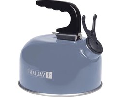 Fluitketel/ Theeketel Draagbare Camping Fluitketel Blauw Aluminium 1,0 liter met Valiant FIR659, Kamperen, Onderweg, Outdoor