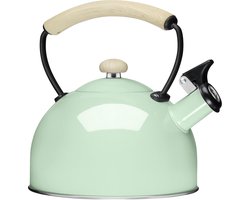 Fluitketel/ Theeketel roestvrij staal gasfornuis inductie 2.3 l mint waterketel- Alexander