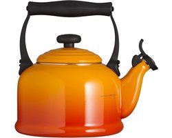Fluitketel Theeketel Traditioneel voor fornuis - inductie - gietijzer - 2.1 liter - vulkanisch 92000800090000