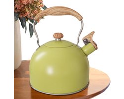 Fluitketel - Theepot Ketel - Water Koken - Luid Fluitend Geluid - 25L - Geel