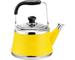 Fluitketel - Theepot Waterkoker - Water Koken - Luid Fluit Signaal - 1L - Geel