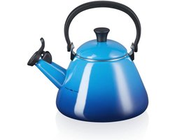 Fluitketel voor Fornuis - Gietijzer & Geëmailleerd Staal - 1,6 Liter - Geschikt voor Inductie, Gas, Keramisch en Elektrisch