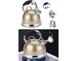 Fluitketel - Waterkoker Theepot - Thee Zetten - Met Thee-ei - Grote Capaciteit - Geel