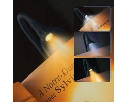 Flurriez Leeslampje voor Boek – Dimbaar Boeklampje met Klem – Oplaadbaar – 3 Lichtstanden – 360° Flexibele Nek – Zwart