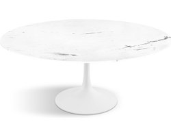 Flute Eettafel Wit Marmer Ovaal