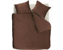 Fluweel Zachte Velvet Dekbedovertrek Eenpersoons Bruin | 140x200/220 | Hoogwaardige Kwaliteit | Ademend En Glazend