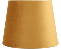 Fluwelen conische lampenkap voor tafel- en vloerlamp, decoratief en gemakkelijk te monteren - vervangende lampenkap met E27 en E14 fitting (goud)
