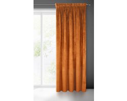 Fluwelen gordijn - elegant design - 1 stuk - 140 cm breed - 270 cm hoog - 100% polyester