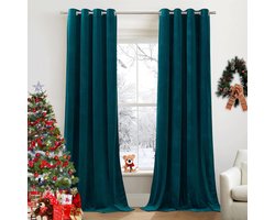 Fluwelen Gordijnen - Elegante Zonwering - Set van 2 - 240 cm hoog