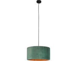 Fluwelen hanglamp 40 cm Ø met E27 fitting - groen