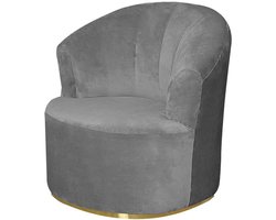 Fluwelen hoes voor draaibare fauteuil in middeleeuwse moderne stijl, ronde clubstoel, effen kleur, decoratief, woonkamer, keuken, eenvoudige bank, grijs