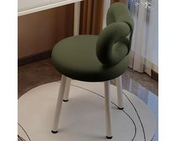Fluwelen Ijdelheid Stoel, Moderne Gestoffeerde Ijdelheid Vlinderstoelen met Middenrug, Ijdelheid Krukstoel voor Woonkamer (Color : Green)