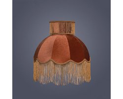 Fluwelen Karamel Kleur Lampenkappen Met Kwastje - Handgemaakte Lamp Schaduw Voor Vloerlamp Bedlampje