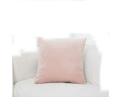 Fluwelen Kussenhoezen - Decoratieve Kussenslopen - Woonkamer Decoratie - Zachte Flanel Stof - 50x50 cm - Roze