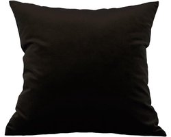 Fluwelen Kussensloop - Kussenhoes Decoratief - Woonkamer Decoreren - Zachte Flanel Stof - 50x50 cm - Koffiebruin