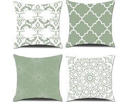 Fluwelen kussensloop, set van 4, 40 x 40 cm, sierkussen, kussenslopen, woondecoratie voor bank, stoel, terras, tuin, lench, woonkamer, tuinbed, bank, kussen, auto, slaapkamer