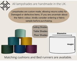 Fluwelen lampenkap met gouden voering - Elegante verlichting voor plafond, tafel en vloerlampen