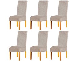 Fluwelen pluche stoelhoes - bescherming en stijl - set van 2/4/6