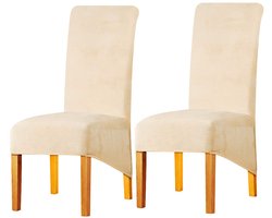 Fluwelen pluche stoelhoes - Bescherming voor meubels - set van 2/4/6