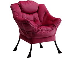 Fluwelen Relax Fauteuil met Armleuningen - Luxe Lounge Stoel voor Woonkamer en Slaapkamer