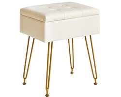 Fluwelen Ronde Ottomaanse Kruk - Comfortabele Zithulp voor Elke Ruimte