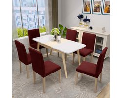Fluwelen Stoelhoezen 6 stuks - Rekbaar & Afneembaar voor Eetkamerstoelen - Ceremonieel 6 stuks