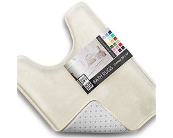 Fluwelen Traagschuim Badmat - Antislip Badtapijt in Effen Wit, Ultrazacht en Snel Droog, 20 x 24 inch