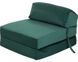 Fluwelen Vouwmatras - Fluweel Opklapbaar Matras - Logeermatras Opvouwbaar - Opvouwbare Matras - Inklapbaar Logeerbed - Zetelbed - Foldable Mattress