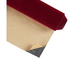 Fluwelen Zelfklevend Behang - Donkerrood, 30 cm x 900 cm, Decoratief Folie voor Meubels en Interieur
