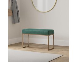 Fluwelen Zitbank 80 cm - Stijlvolle Halbank met Metalen Poten in meerdere Kleuren