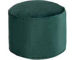 Fluwelen Zitzak Poef - Binnen Woonkamer Zitzak voetenbankje - Complete Zitzakken Voetenbank - Duurzaam Ronde voetsteun - Poefs