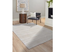 Flycarpets Bolana Modern Effen Vloerkleed - Creme - 200x290 cm
