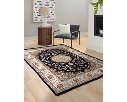 Flycarpets Klassiek Donkerblauw Vloerkleed Alcon - Oosters motief - Perzisch Tapijt - Woonkamer - 200x290 cm