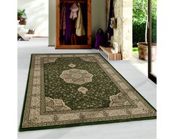Flycarpets Klassiek Groen Vloerkleed Bukhara - Oosters motief - Perzisch Tapijt Laagpolig - Woonkamer - 200x290 cm