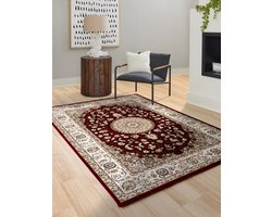Flycarpets Klassiek Rood Vloerkleed Alcon - Oosters motief - Perzisch Tapijt - Woonkamer - 240x340 cm