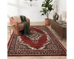 Flycarpets Klassiek Rood Vloerkleed Skazar - Oosters motief - Perzisch Tapijt - 160x230 cm