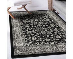 Flycarpets Klassiek Zwart / Grijs Vloerkleed Skazar - Oosters motief - Perzisch Tapijt - 240x340 cm