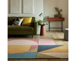 Flycarpets Laagpolig vloerkleed Esre Bright - Wol - Multi 160 x 230 cm